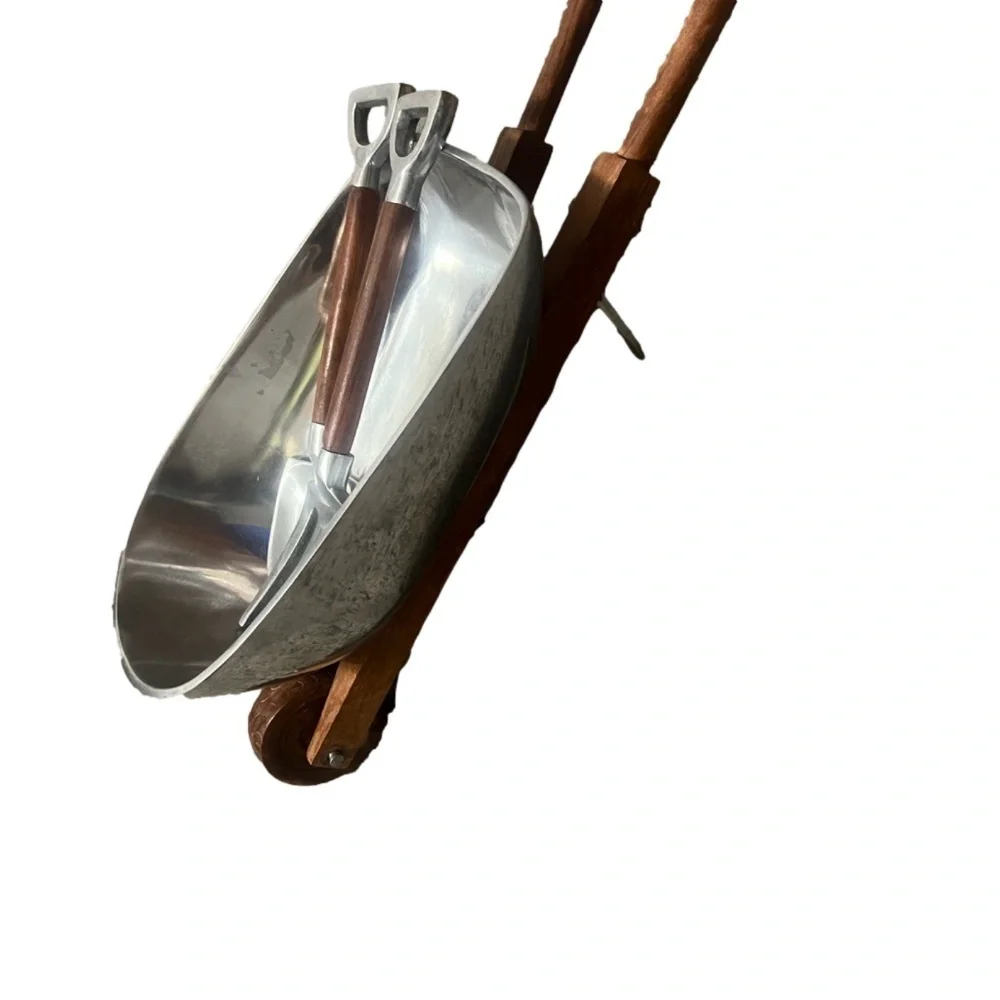 Godinger Wheelbarrow Salad Bowl & Servers,‎ Alternative Metal